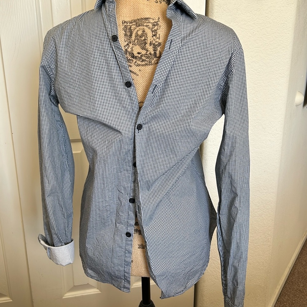 Topman  Mens long sleeved dress shirt EUC